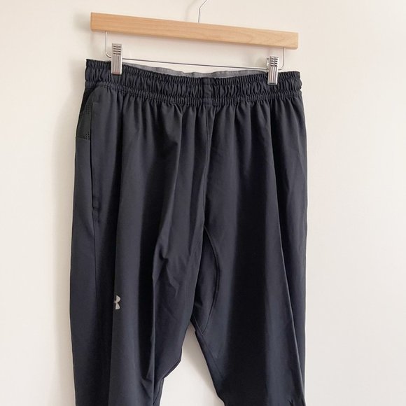 Mens Under Armour Black Heat Gear Zipped Pants Large - Picture 4 of 10